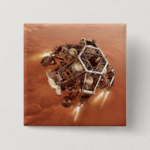 Perseverance Rover vuurt afdaling fase motoren op Vierkante Button 5,1 Cm (Voorkant)