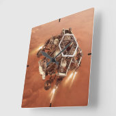 Perseverance Rover vuurt afdaling fase motoren op Vierkante Klok (Hoek)