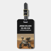 Perseverance Rover werkt op het oppervlak van Mars Bagagelabel (Voorkant verticaal)