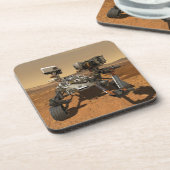 Perseverance Rover werkt op het oppervlak van Mars Bier Onderzetter (Linkerzijde)