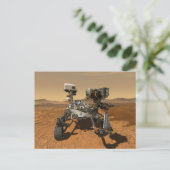 Perseverance Rover werkt op het oppervlak van Mars Briefkaart (Staand voorkant)