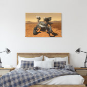 Perseverance Rover werkt op het oppervlak van Mars Canvas Afdruk (Insitu (Slaapkamer))