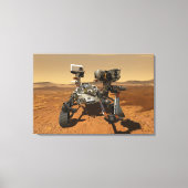 Perseverance Rover werkt op het oppervlak van Mars Canvas Afdruk (Voorkant)