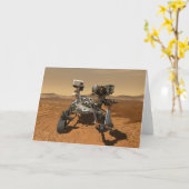 Perseverance Rover werkt op het oppervlak van Mars Kaart (Gele Bloem)