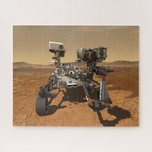 Perseverance Rover werkt op het oppervlak van Mars Legpuzzel (Horizontaal)