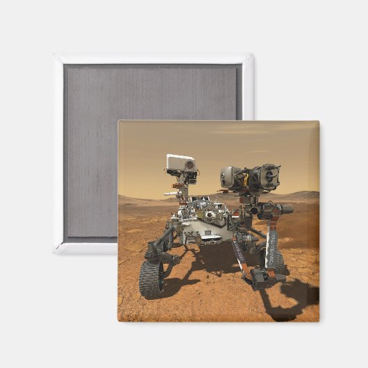 Perseverance Rover werkt op het oppervlak van Mars Magneet (Voorkant / Achterkant)