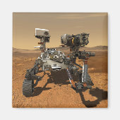 Perseverance Rover werkt op het oppervlak van Mars Magneet (Voorkant)