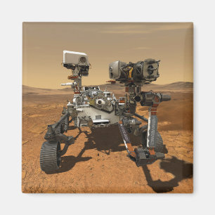 Perseverance Rover werkt op het oppervlak van Mars Magneet