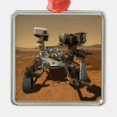 Perseverance Rover werkt op het oppervlak van Mars Metalen Ornament (Voorkant)