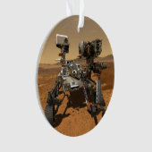 Perseverance Rover werkt op het oppervlak van Mars Ornament (voorkant)