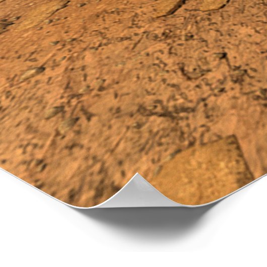 Perseverance Rover werkt op het oppervlak van Mars Poster (Hoek)