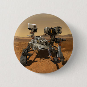 Perseverance Rover werkt op het oppervlak van Mars Ronde Button 5,7 Cm