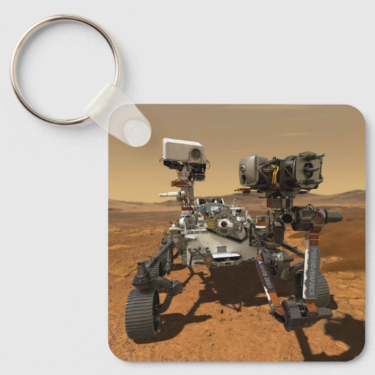 Perseverance Rover werkt op het oppervlak van Mars Sleutelhanger (Voorkant)