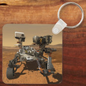 Perseverance Rover werkt op het oppervlak van Mars Sleutelhanger (Achterkant)