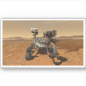 Perseverance Rover werkt op het oppervlak van Mars Sticker (Voorkant)