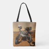 Perseverance Rover werkt op het oppervlak van Mars Tote Bag (Achterkant)