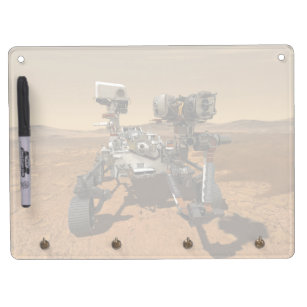Perseverance Rover werkt op het oppervlak van Mars Whiteboard Met Sleutelhanger