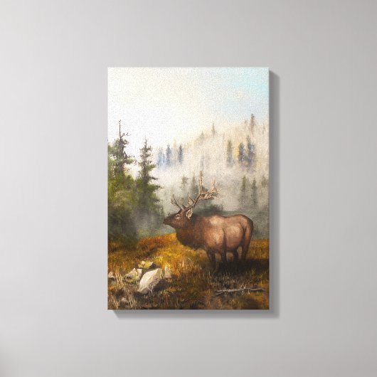"Perseverance The Elk" 12"x18" [brighter/smaller] Canvas Afdruk (Voorkant)