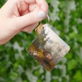 "Perseverance The Elk" Cabin Sleutelhanger