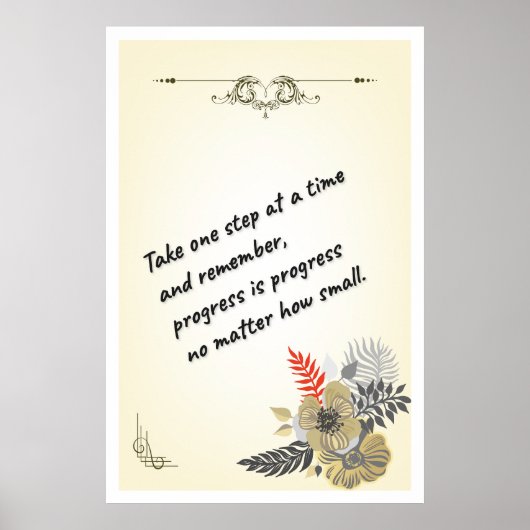 Perseverance Wall Decor, Inspirerend offertes, Poster (Voorkant)