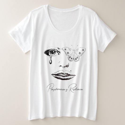 Perseverancia y Resiliencia Grote Maat T-shirt (Design voorkant)