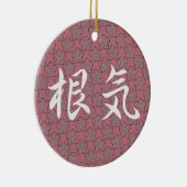 Perseverantie Japanse pruimen bloesem Keramisch Ornament (Rechts)