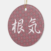 Perseverantie Japanse pruimen bloesem Keramisch Ornament (Links)