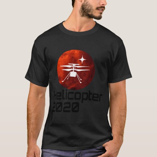 Perseverantie Mars Rover Helicopter Ingenuity Land T-shirt (Voorkant)