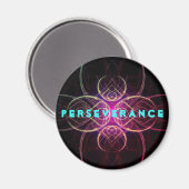 Perseverantie Paarse Fantasy Medallion Magneet (Voorkant / Achterkant)