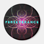 Perseverantie Paarse Fantasy Medallion Magneet (Voorkant)