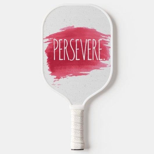 PERSEVERE tekst op rode verf Pickleball Paddle (Voorkant)