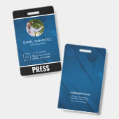 Persfotograaf Pers Badge (Voor- en achterkant)