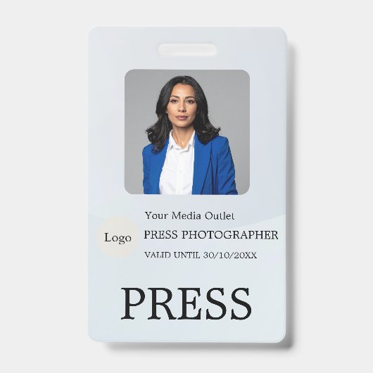 Persfotograaf Pers Journalist ID-kaart Aangepaste Badge (Voorzijde)