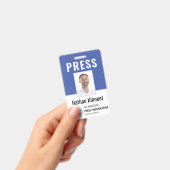 Persfotograaf Perspas Foto Naam Logo ID Blauw Badge (Handheld)