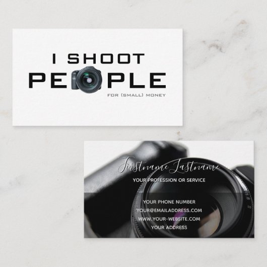 Persfotografie voor fotografen Videografen Visitekaartje (Voorkant / Achterkant)