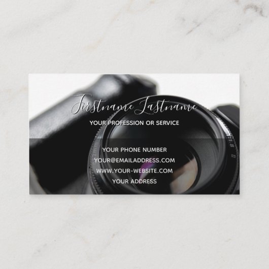 Persfotografie voor fotografen Videografen Visitekaartje (Achterkant)