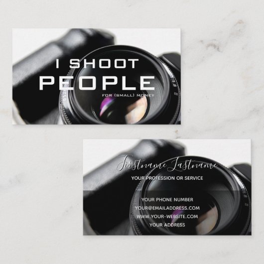 Persfotografie voor fotografen Videografen Visitekaartje (Voorkant / Achterkant)