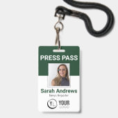Persfotopas ID-badge Badge (Voorzijde met lanyard)