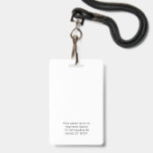 Persfotopas ID-badge Badge (Achterkant met lanyard)
