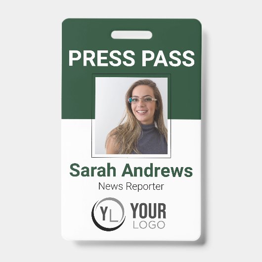 Persfotopas ID-badge Badge (Voorzijde)
