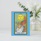  persgiet Het ontwerp van de Sun Tarot-kaart Briefkaart (Staand voorkant)