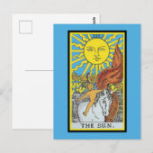  persgiet Het ontwerp van de Sun Tarot-kaart Briefkaart (Voorkant / Achterkant)