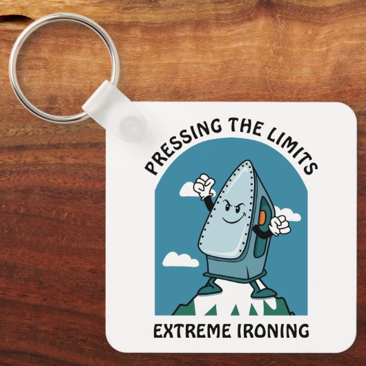 Persgrenzen Extreme Strijkijzer Funny Iron Sleutelhanger (Voorkant)