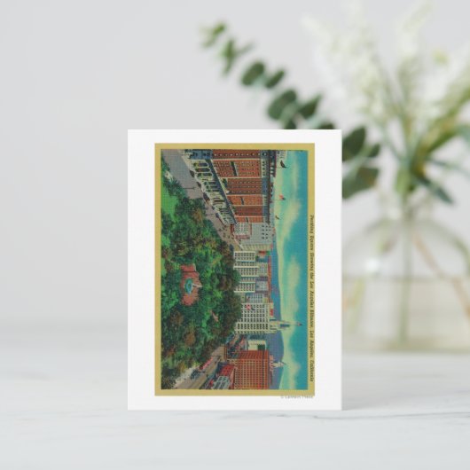 Pershing Square toont de Los Angeles Briefkaart (Staand voorkant)