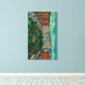 Pershing Square toont de Los Angeles Canvas Afdruk (Insitu (Houten vloer))