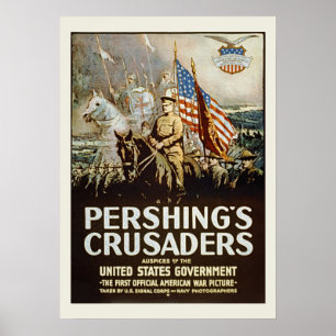 Pershings Crusaders Amerikaanse leger Poster