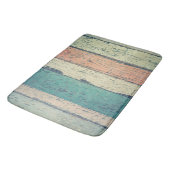 Pershuis geschilderd hout oceanside gestript badmat (Gekanteld)