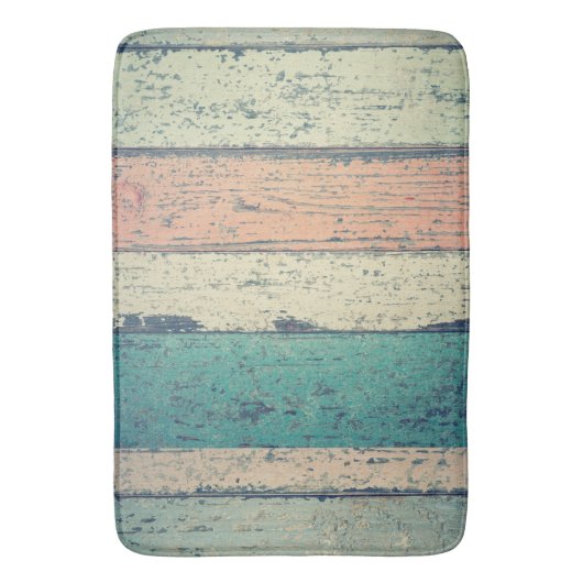 Pershuis geschilderd hout oceanside gestript badmat (Voorkant Verticaal)