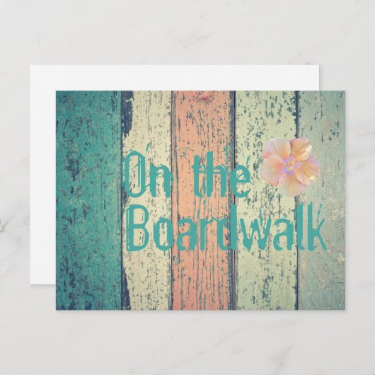 Pershuis geschilderd hout oceanside gestript briefkaart (Voorkant / Achterkant)