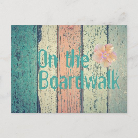 Pershuis geschilderd hout oceanside gestript briefkaart (Voorkant)